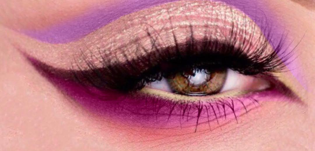 Trucco occhi lilla e fucsia ispirato ai colori delle ortensie
